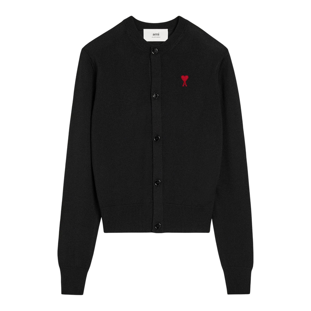 Club21 - AMI - Red ADC Cardigan - CARDIGANS - Black