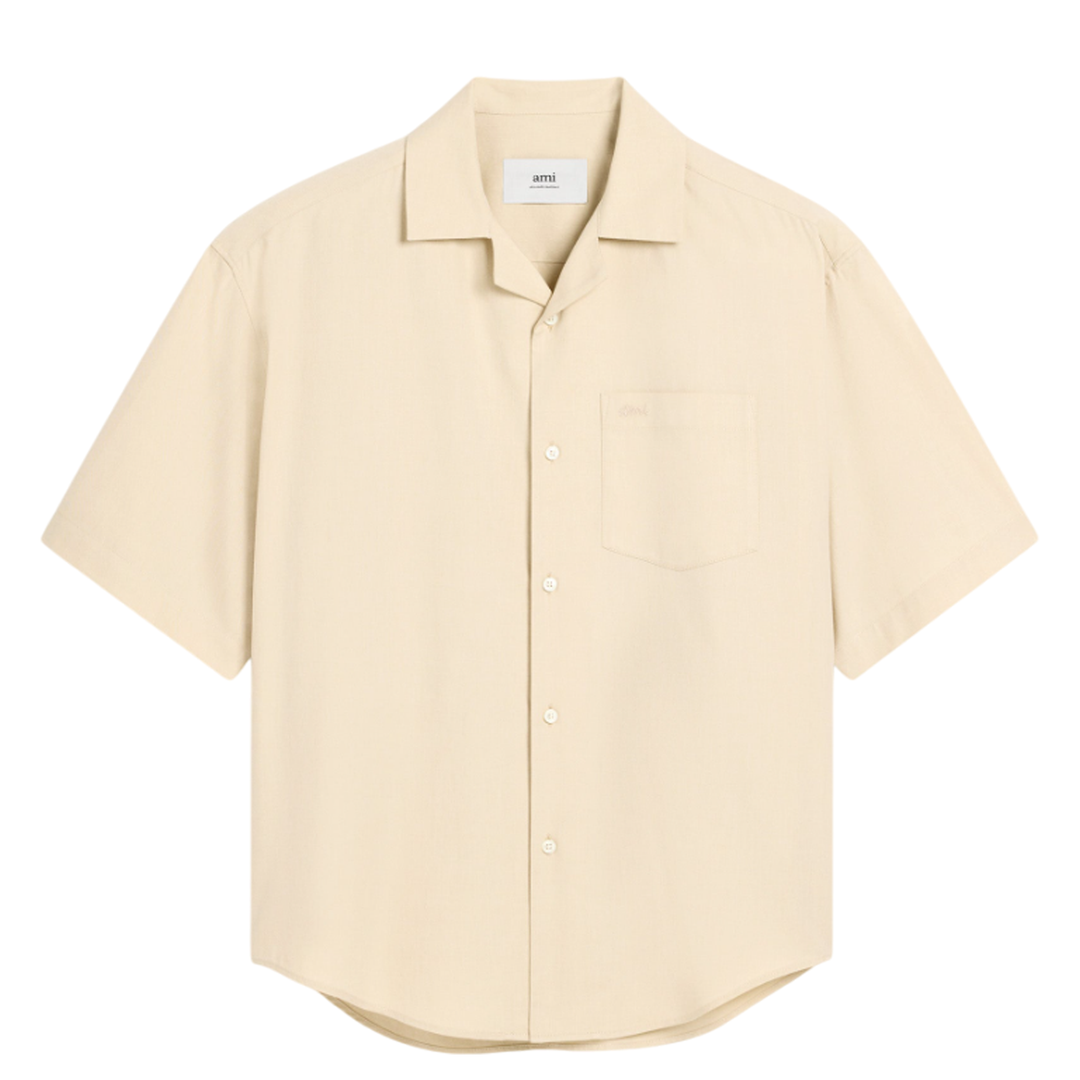 AMI_Short_Sleeves_Boxy_Shirt_Beige