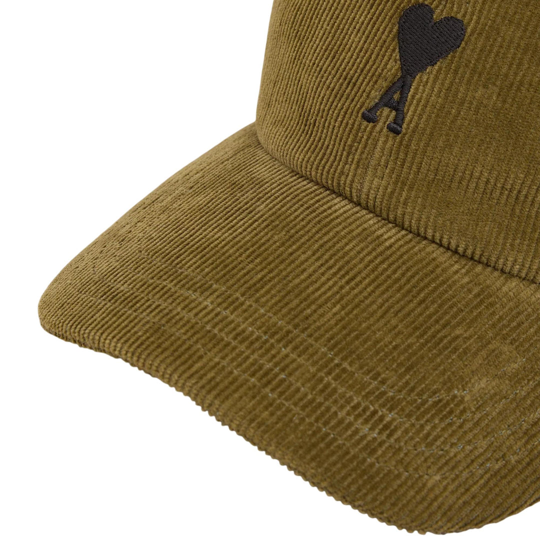 Club21 - AMI - Velour Black ADC Cap - HATS - Olive
