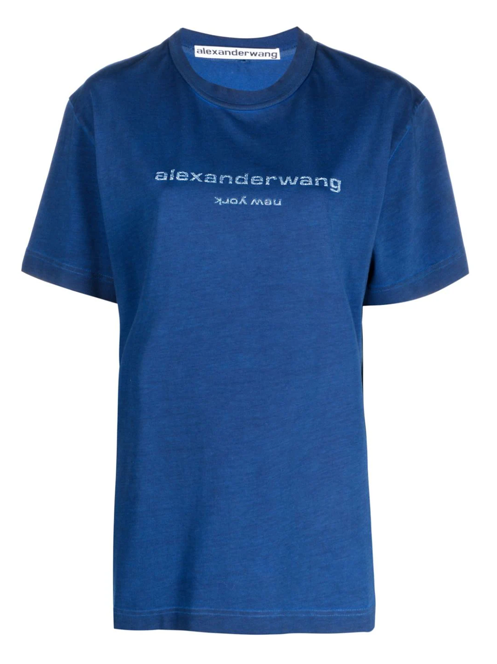 Alexander Wang Bi-Color Short Sleeve Tee Blue 1