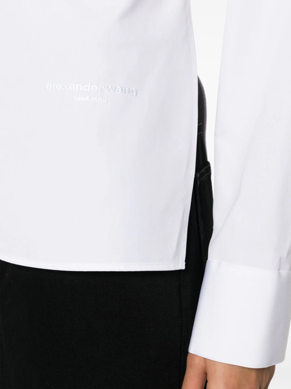 Alexander-Wang-Cinched-Waist-Shirt-White-5