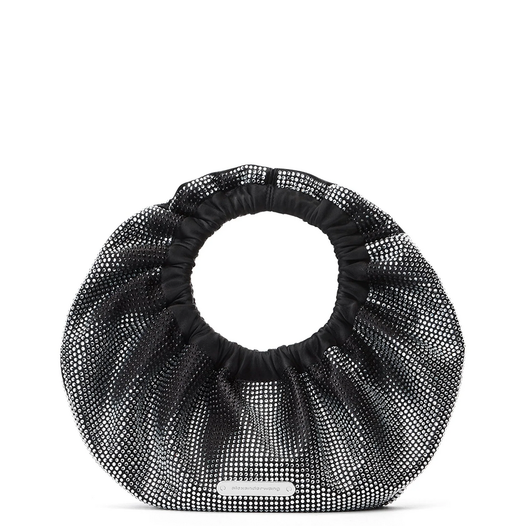 Crescent Mini Bag In Distressed Crystal Hotfix