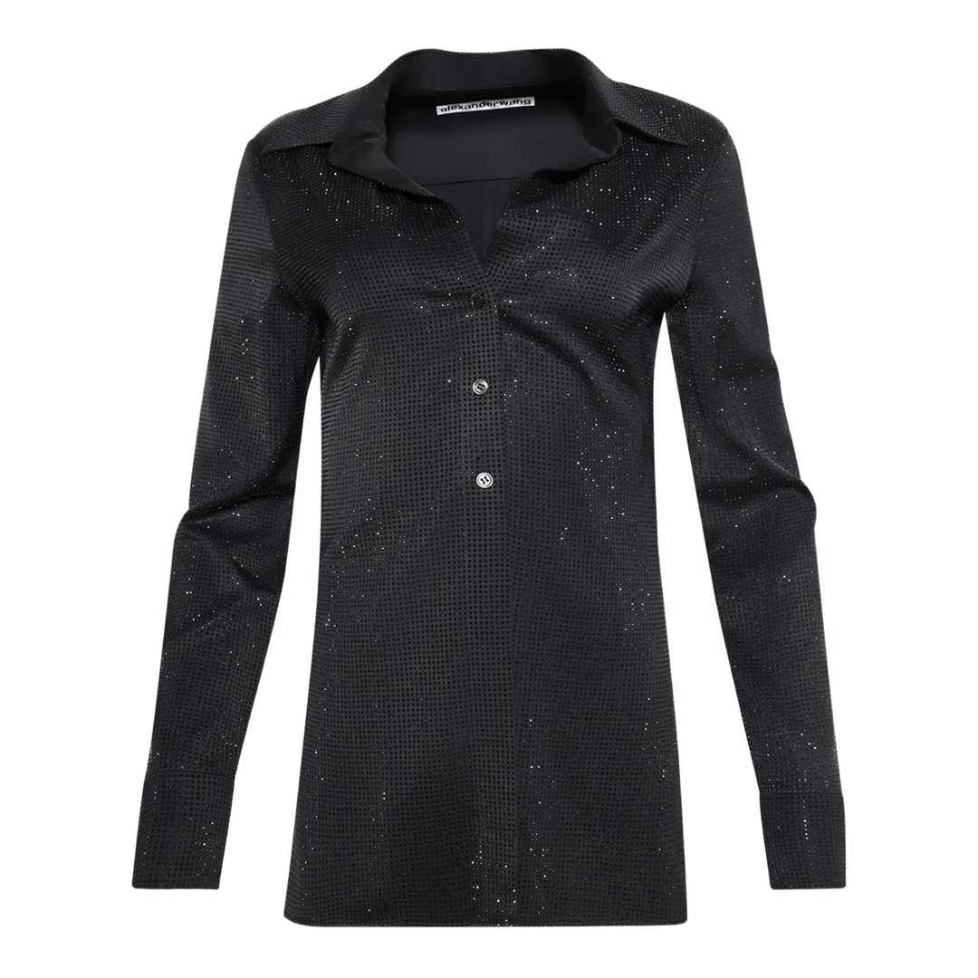 Crystal Hotfix Slim-Fit Shirt