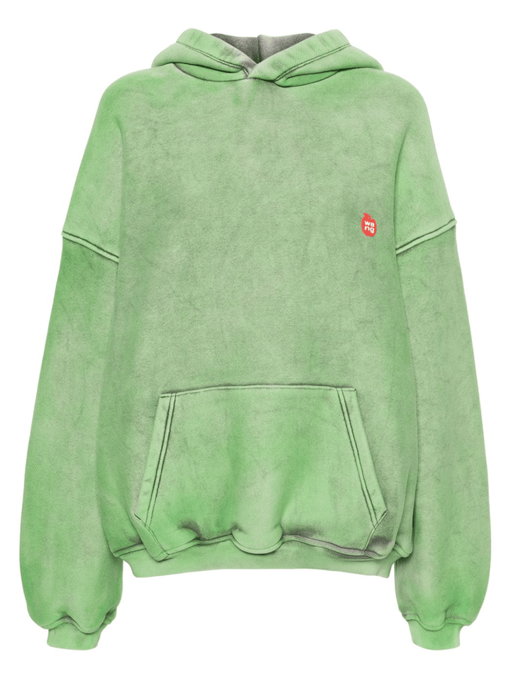 Alexander-Wang-Hooded-Sweatshirt-With-Apple-Logo-Green-2