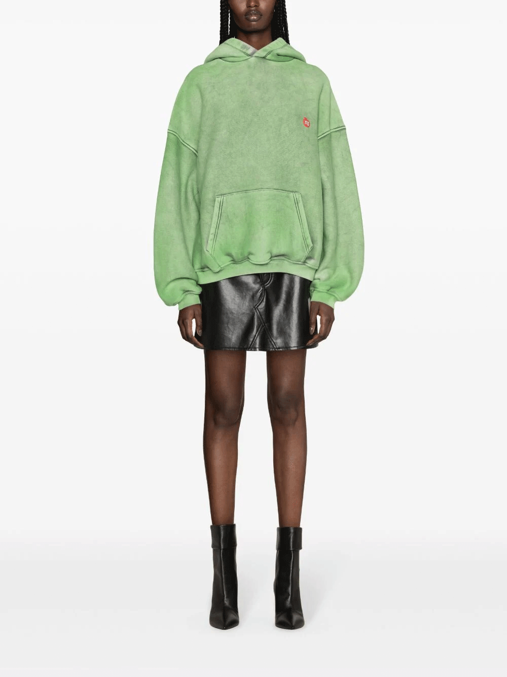 Alexander-Wang-Hooded-Sweatshirt-With-Apple-Logo-Green-2