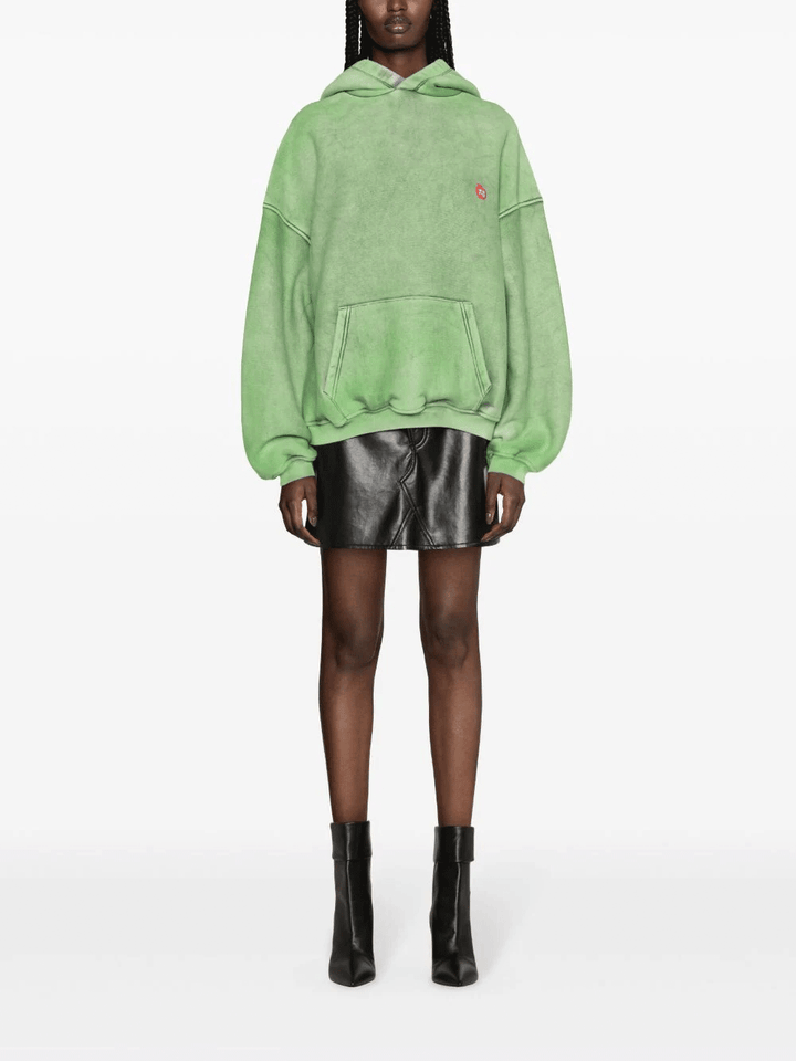 Alexander-Wang-Hooded-Sweatshirt-With-Apple-Logo-Green-2