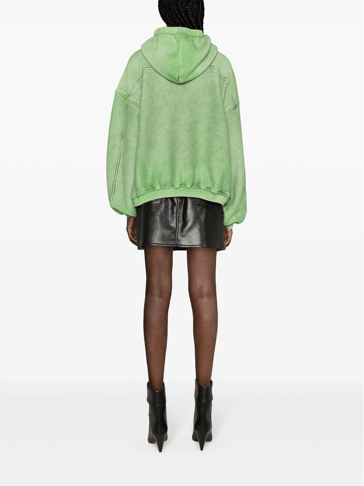 Alexander-Wang-Hooded-Sweatshirt-With-Apple-Logo-Green-4
