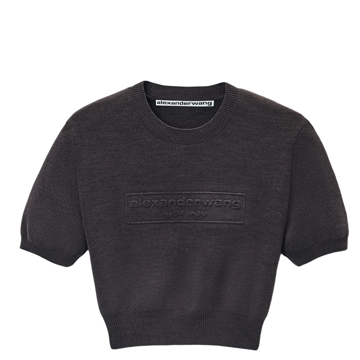 Logo-Embossed Ribbed Chenille Sweater