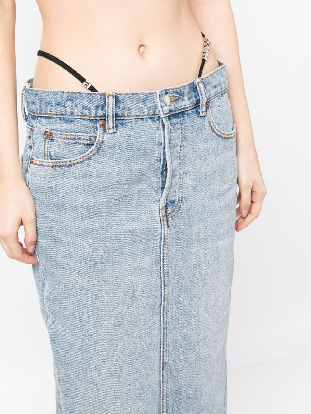 Alexander-Wang-Midi-Skirt-With-Diamante-Charm-Blue-5