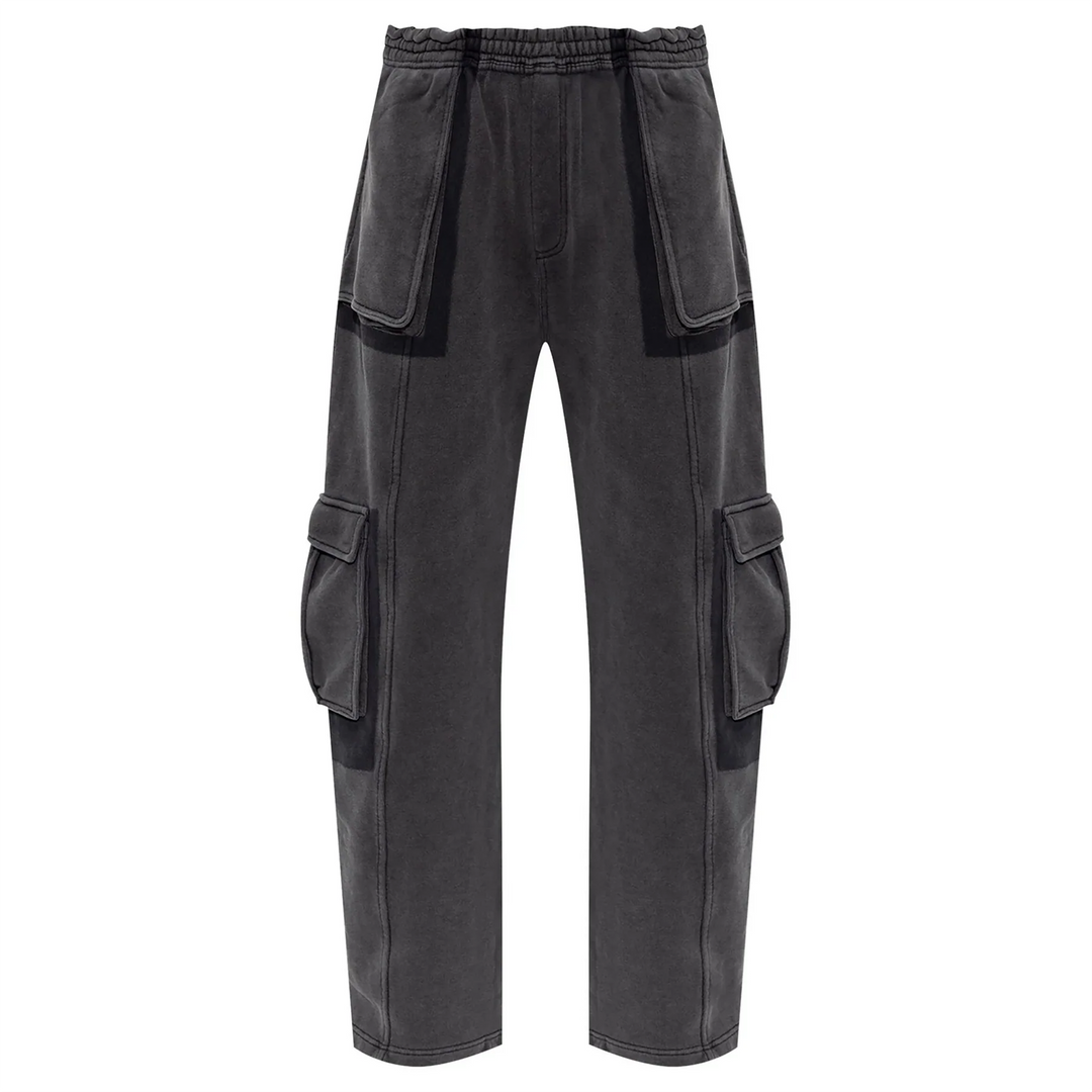 Oversized Cargo Sweatpants In Cotton Terry