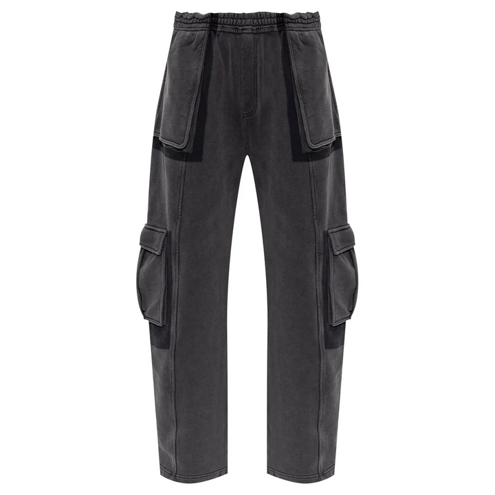 Oversized Cargo Sweatpants In Cotton Terry