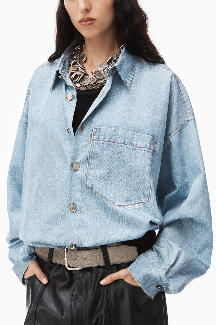 Alexander-Wang-Printed-Denim-Button-Down-Shirt-Blue-2