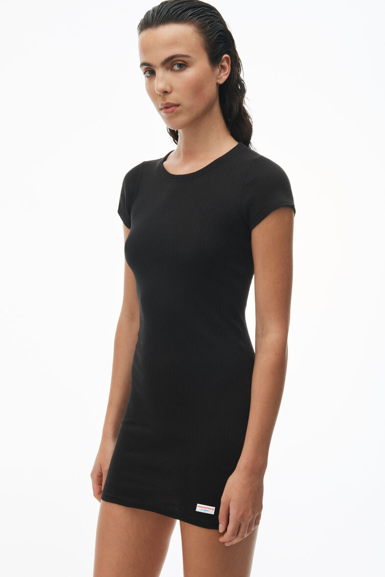 Alexander-Wang-Short-Sleeve-Crewneck-Dress-Black-3