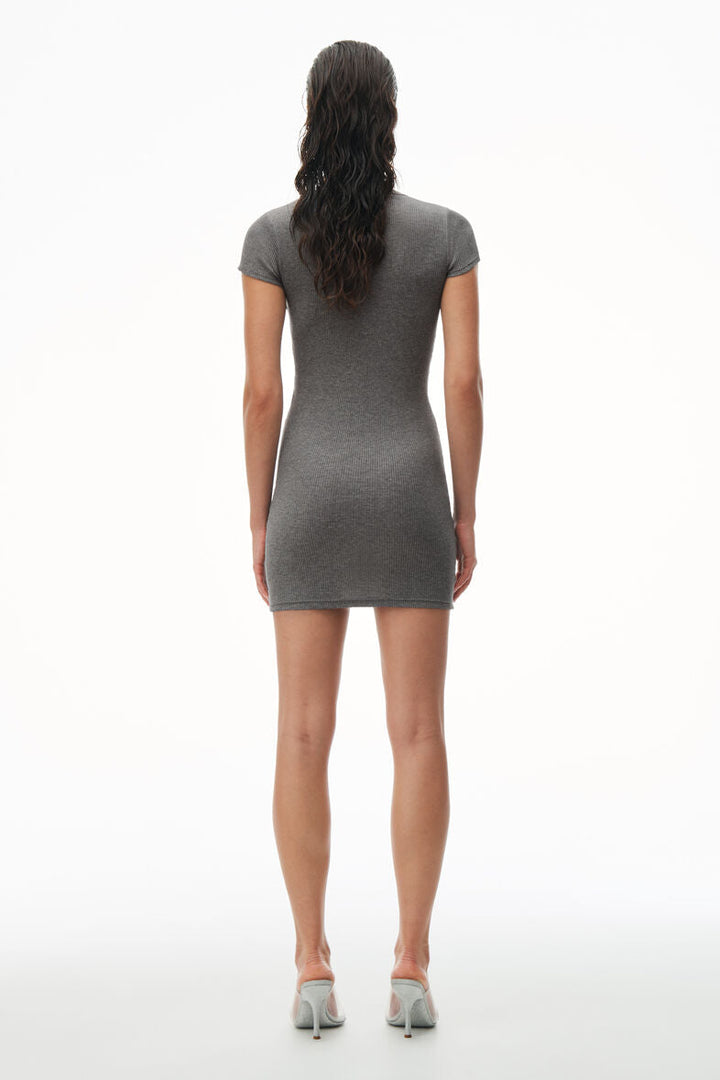 Alexander-Wang-Short-Sleeve-Crewneck-Dress-Grey-4