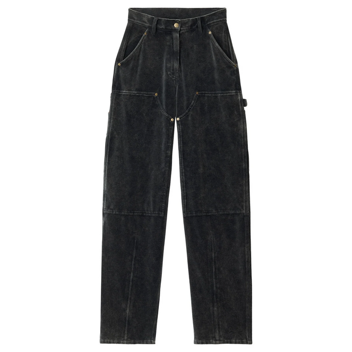 Workwear Pants In Crushed Velour