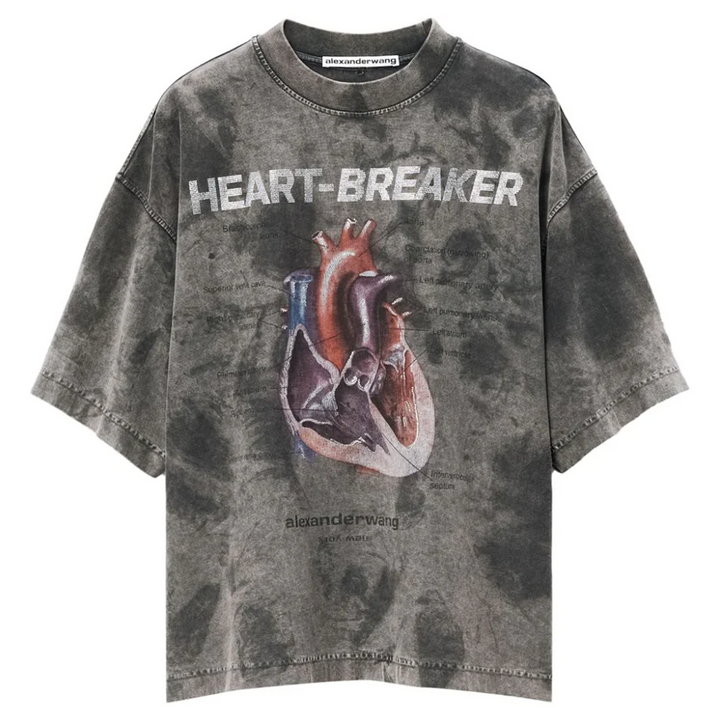 Heartbreaker Graphic Print Tee In Cotton Jersey