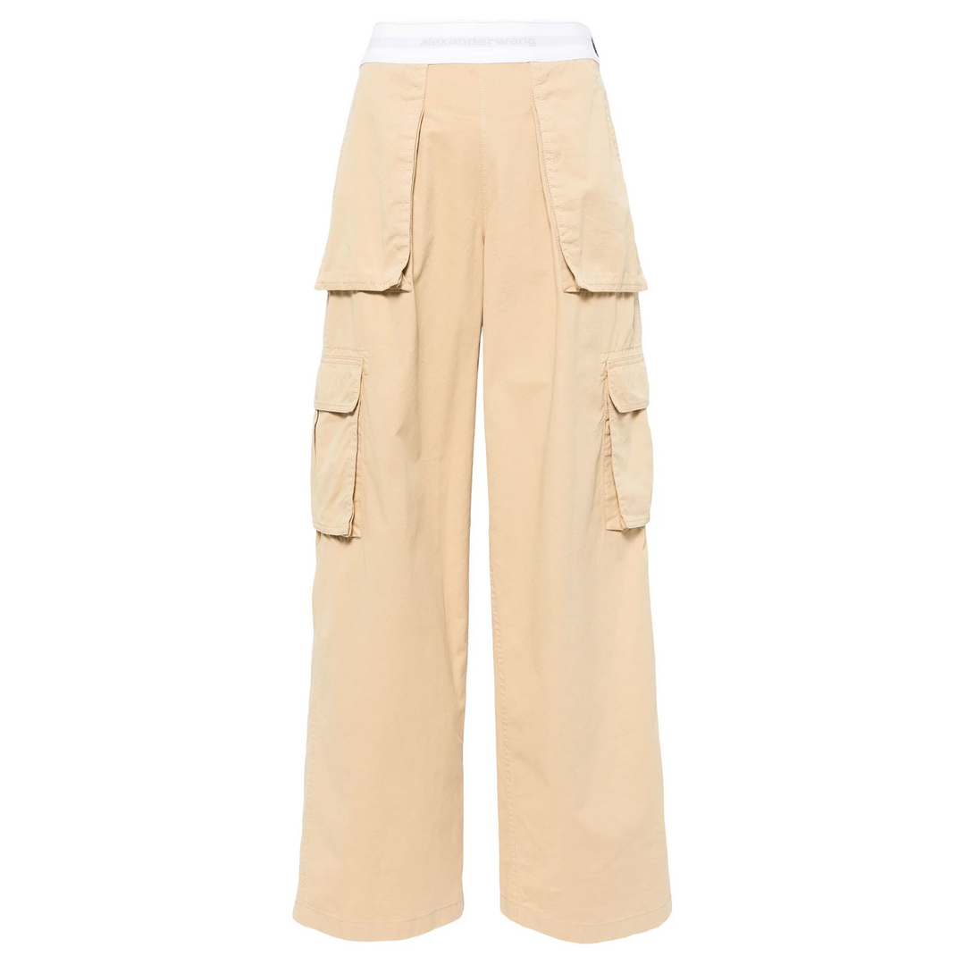 Mid-Rise Cargo Rave Pants In Cotton Twill