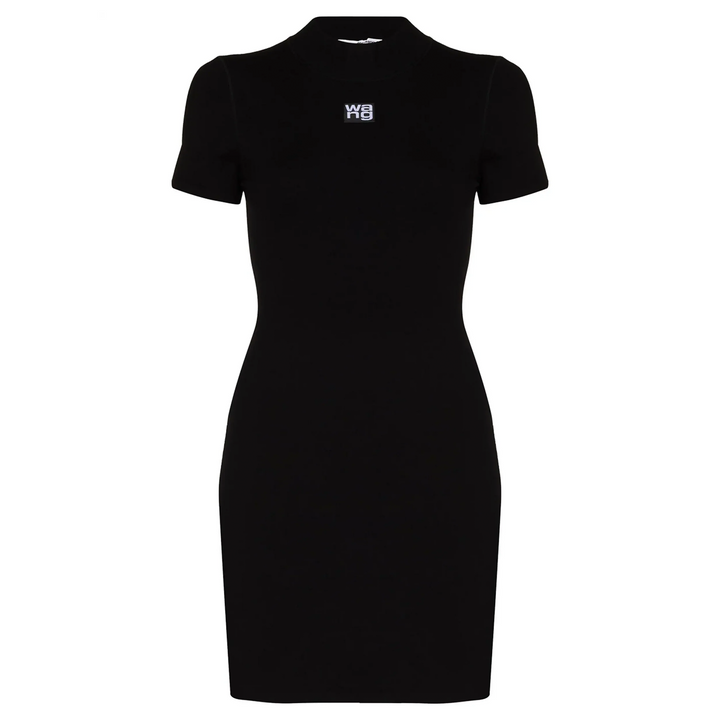 Mock Neck Tee Dress In Bodycon Knit