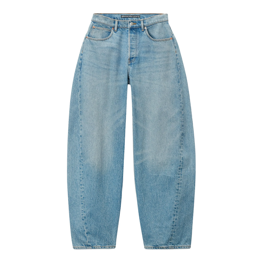 Oversized Rounded Mid-Rise Jeans