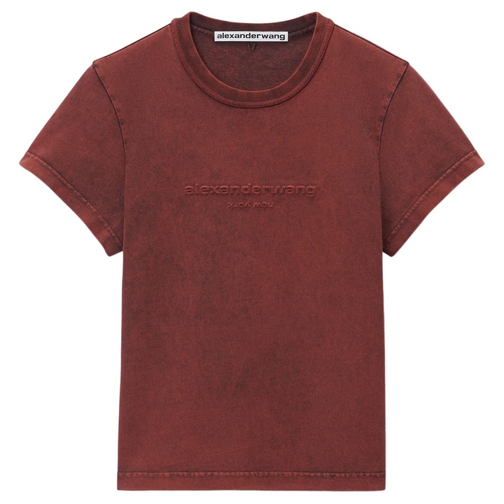 Shrunken Tee With Embossed Logo