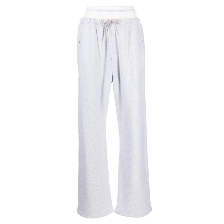 Wide Leg Sweatpants With Pre-Styled Logo Brief Waistband