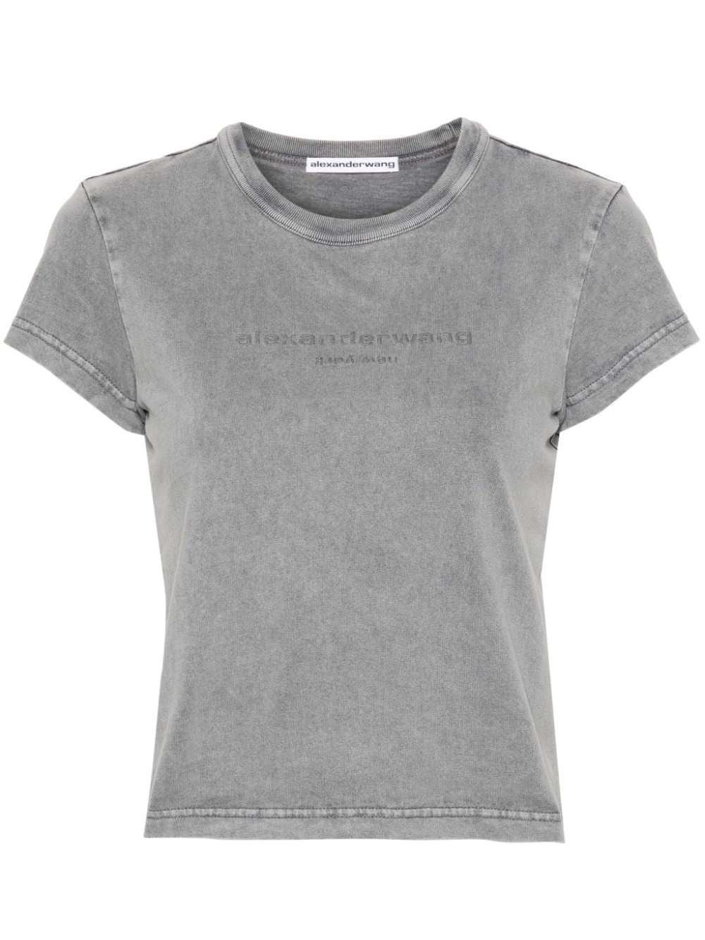 AlexanderWang_AcidWashLogoShrunkenTeeInCottonJersey_Grey