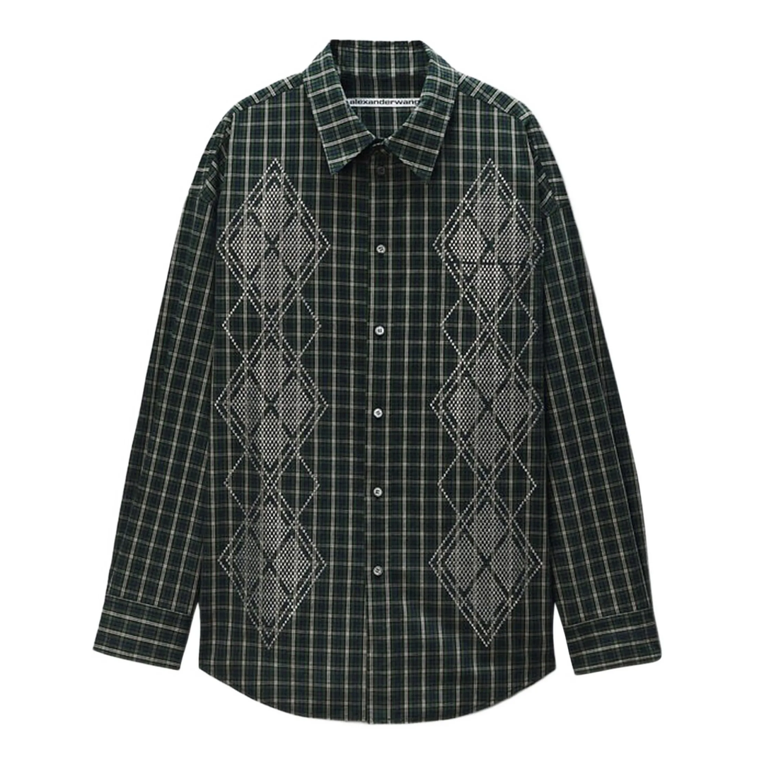 Oversized Argyle Shirt