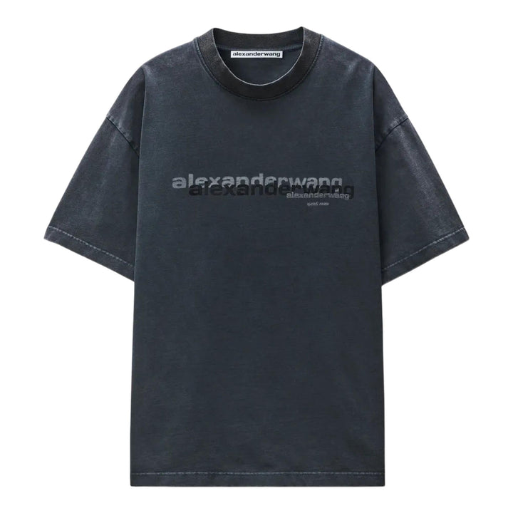 Club21 - Alexander Wang - Cotton Oversized Logo Tee - TEES - Black