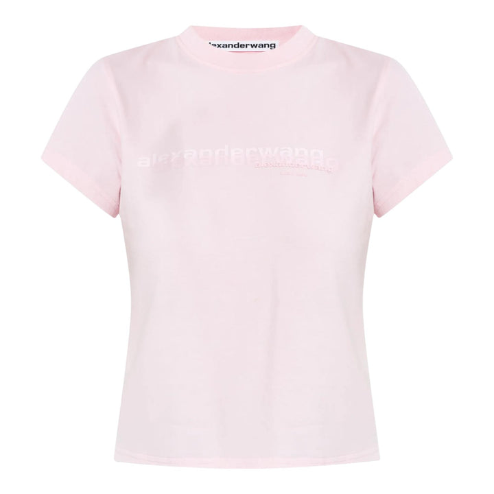 Club21 - Alexander Wang - Cotton Shrunken Logo Tee - TEES - Pink
