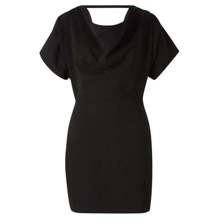 Alexander_Wang_Cowl_Dress_With_Back_Tie_Black