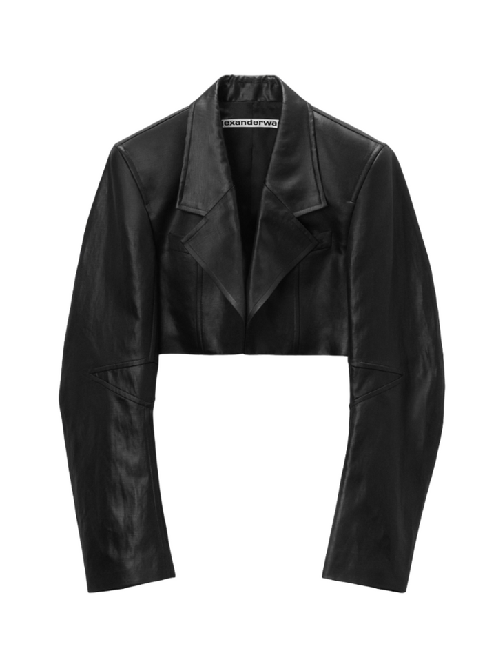 Alexander_Wang_Cropped_Blazer_Black