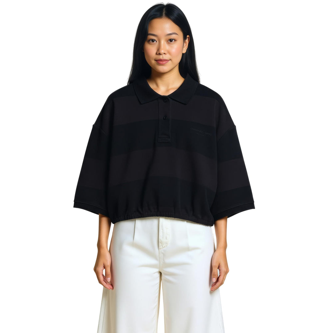 Club21 - Alexander Wang - Deconstructed Polo Shirt - POLOS - Black