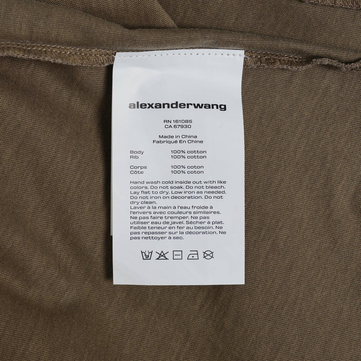 Club21 - Alexander Wang - Essential Jersey Short Sleeve Tee With Puff Logo - TEES - Light Brown