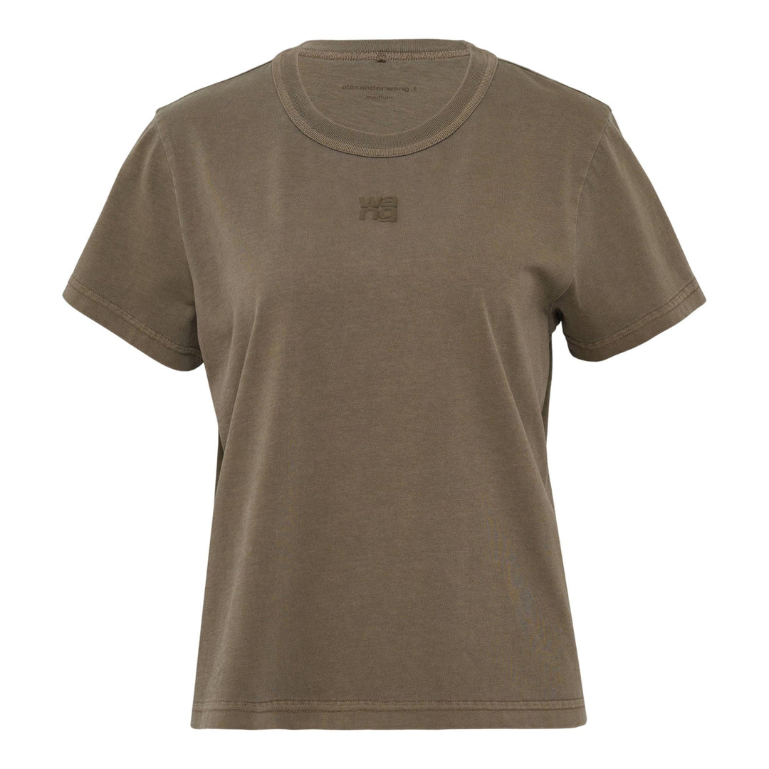 Club21 - Alexander Wang - Essential Jersey Shrunken Tee - TEES - Light Brown