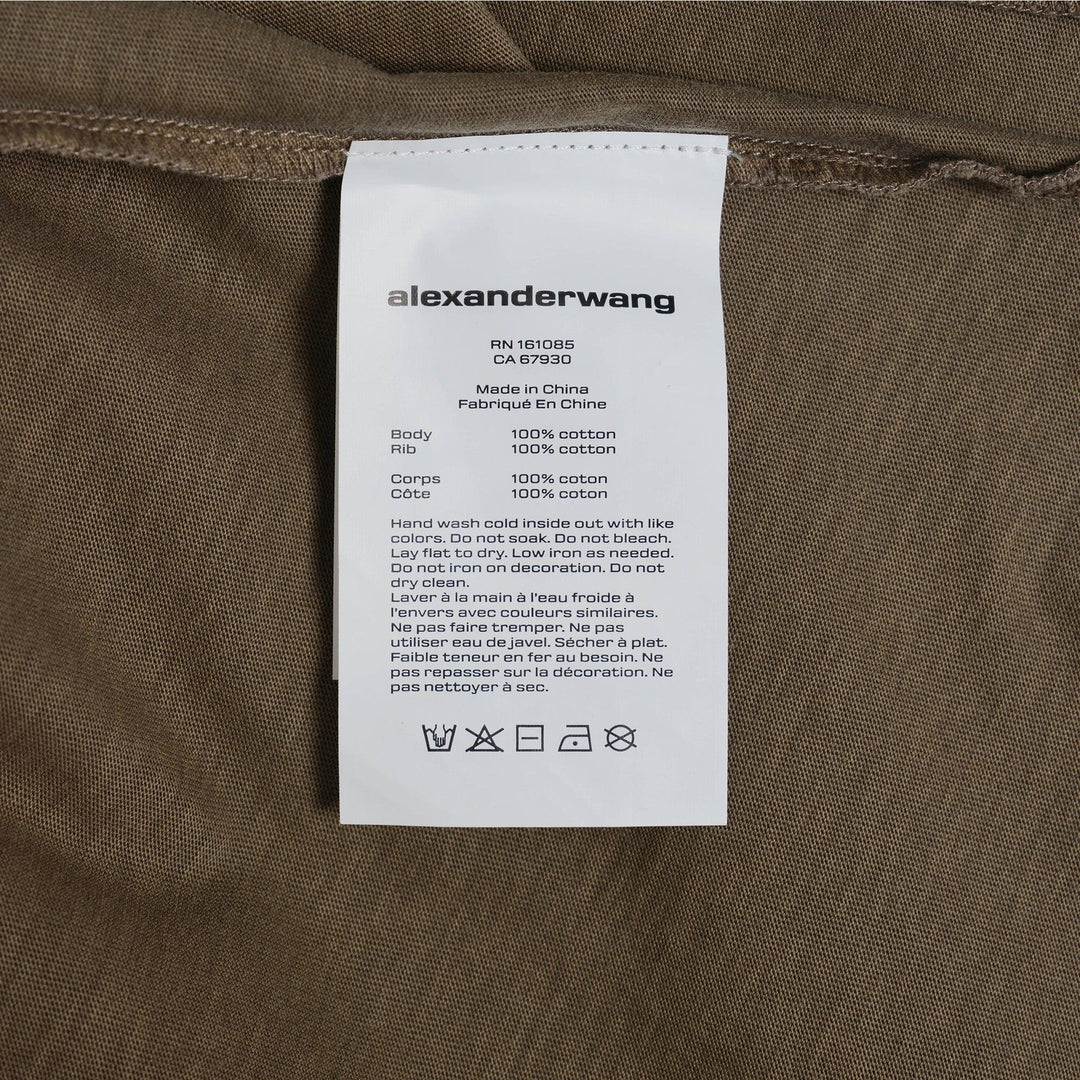 Club21 - Alexander Wang - Essential Jersey Shrunken Tee - TEES - Light Brown