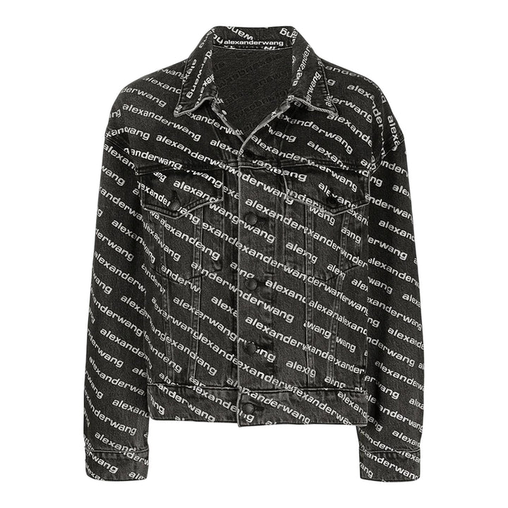 Club21 - Alexander Wang - Falling Back Logo Jacket In Dark Denim - JACKETS - Grey