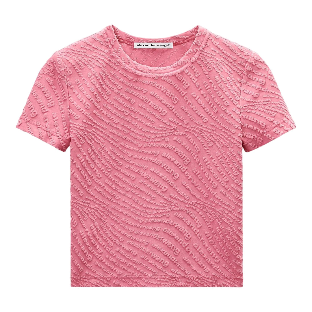 Club21 - Alexander Wang - Jacquard Logo Baby Tee - TEES - Pink