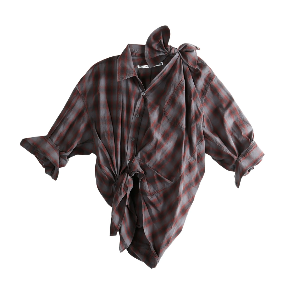 Knotted Button Down Shirt