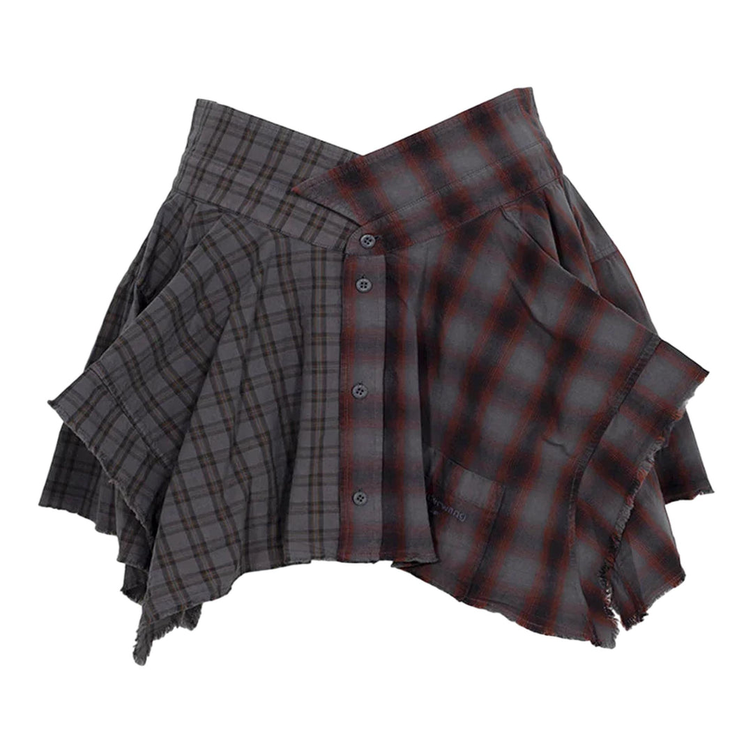 Club21 - Alexander Wang - Mid-Rise Deconstructed Mini Skirt - SKIRTS - Red