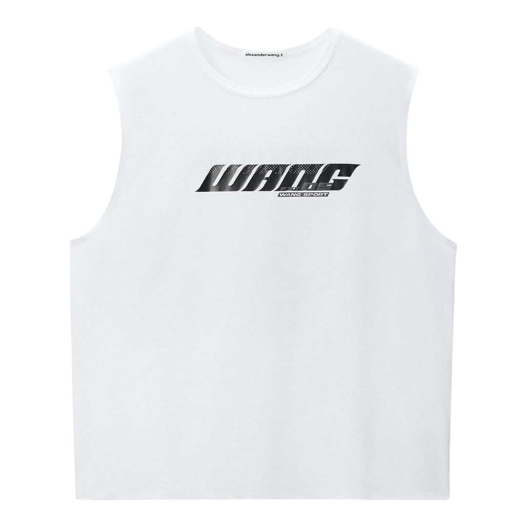 Club21 - Alexander Wang - Muscle Tank With Graphic Logo - TANK TOPS - White