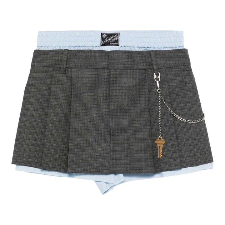 Club21 - Alexander Wang - Pre-Styled Pleated Skort With Chain Detail - SKIRTS - Grey