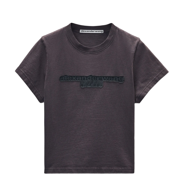 Reverse Embroidery Logo Shrunken Tee