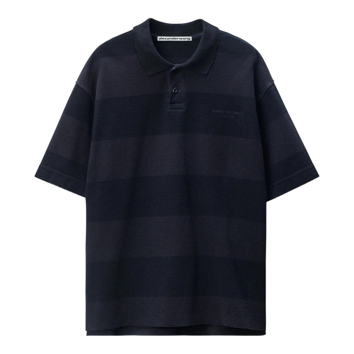 Club21 - Alexander Wang - Rib Collar Polo - POLOS - Black
