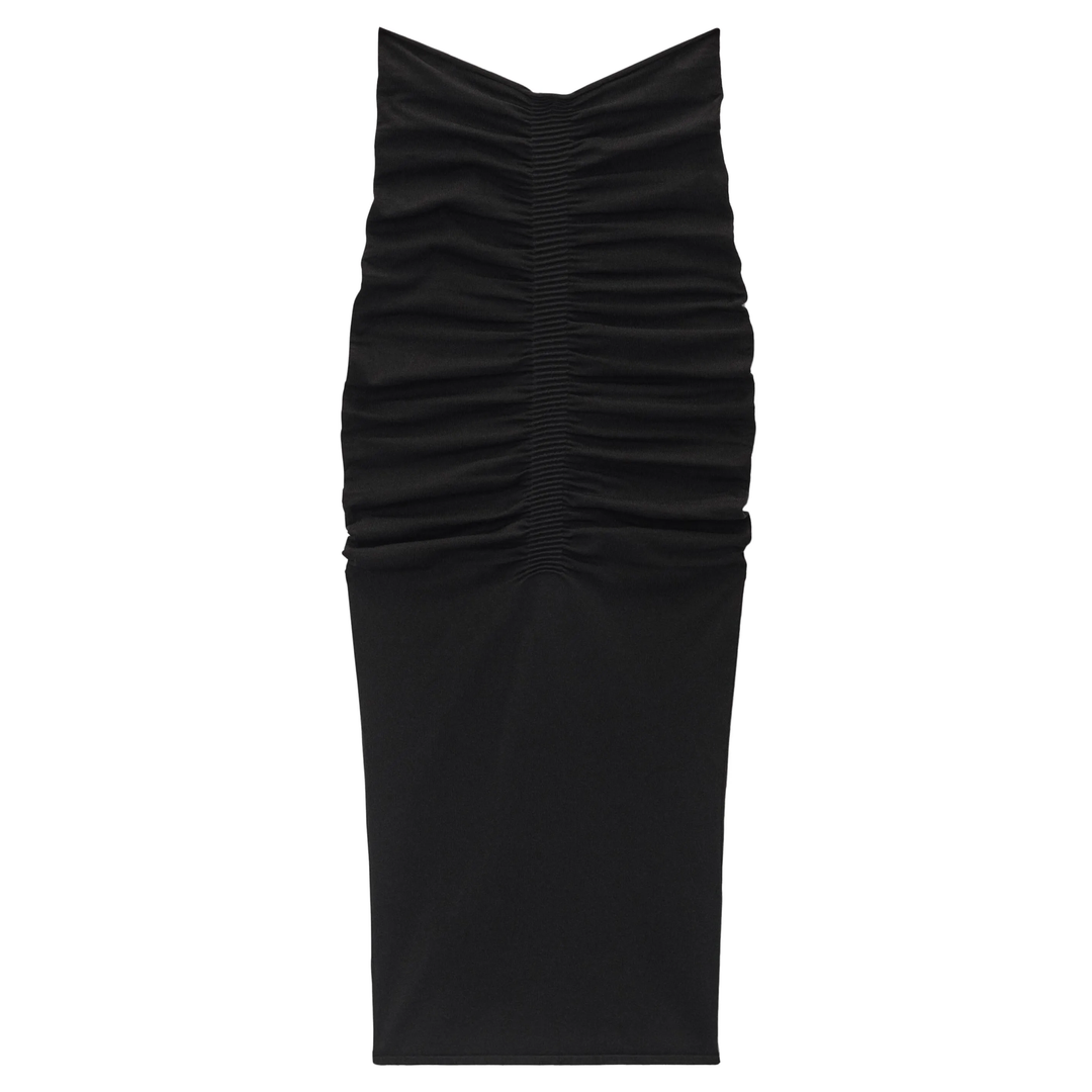 Alexander_Wang_Ruched_Maxi_Skirt_Black