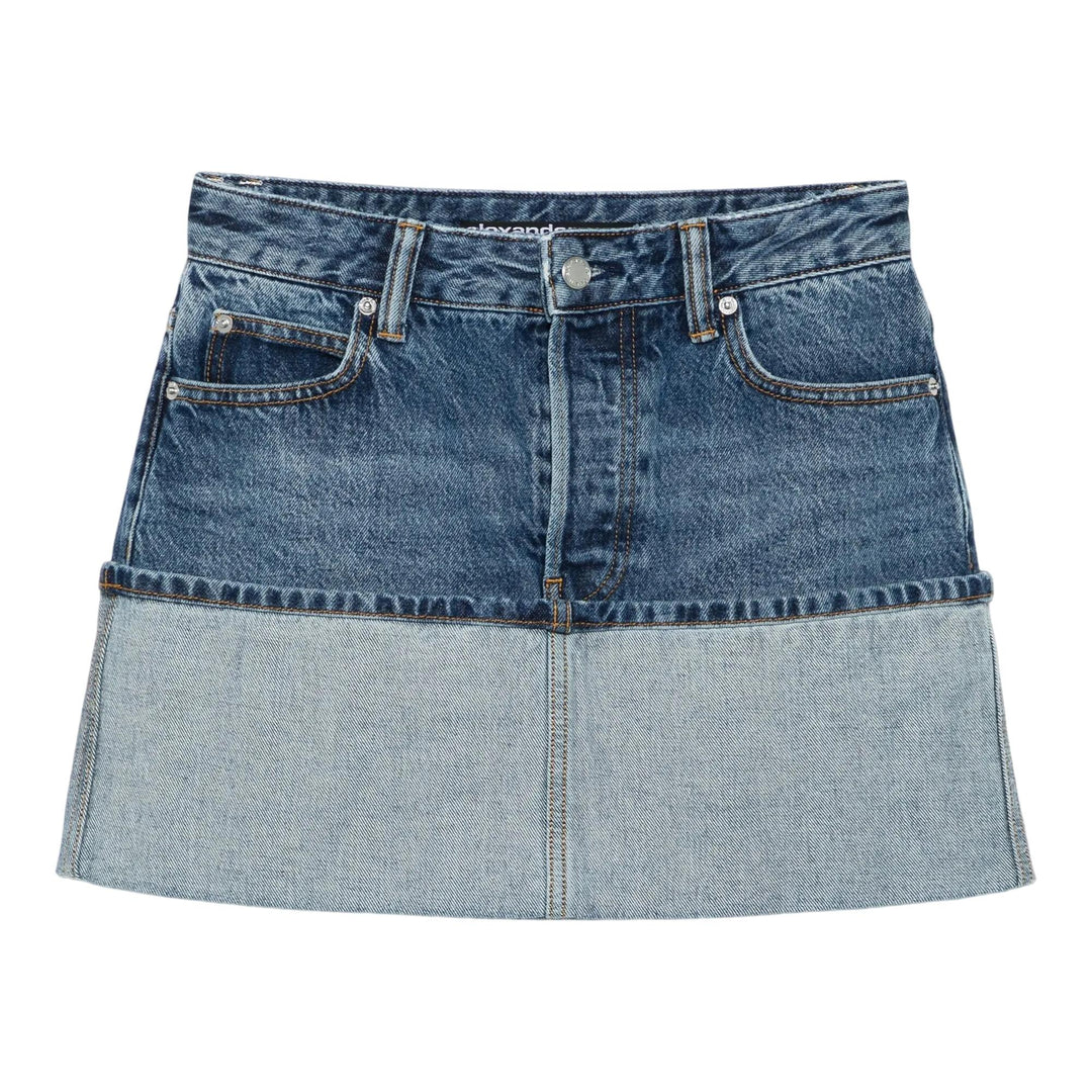 Club21 - Alexander Wang - Skirt With Embroidered Turnback - SKIRTS - Denim