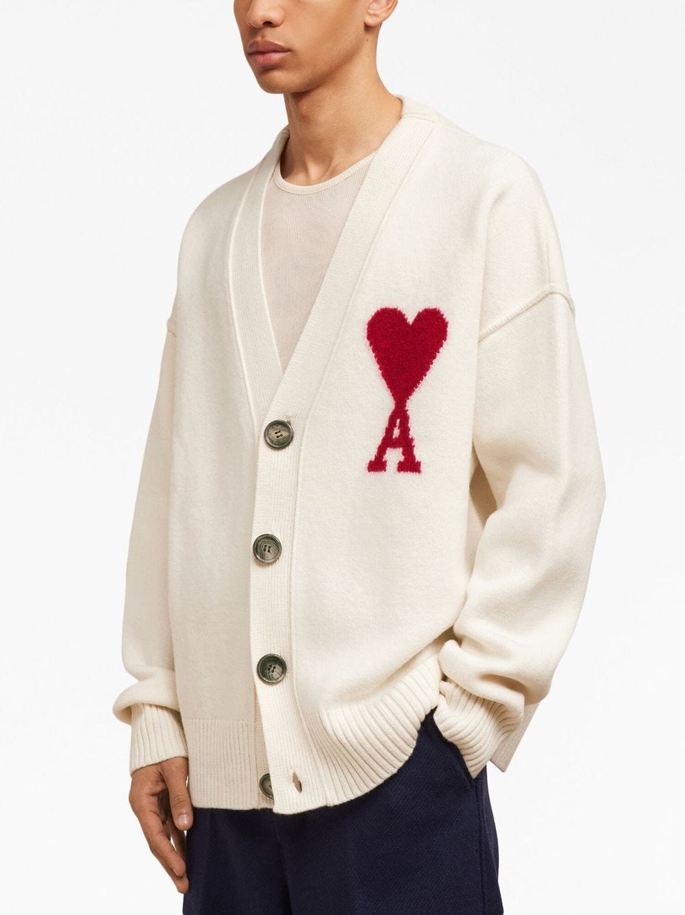 Ami-Paris-Red-Adc-Cardigan-Off-White-4