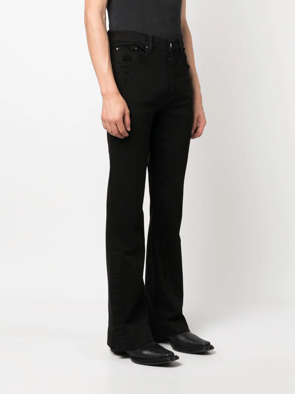 Amiri-Stack-Kick-Flare-Jeans-Black-3