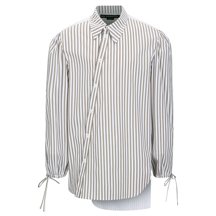 Bouquet Stripe Asymmetric Shirt