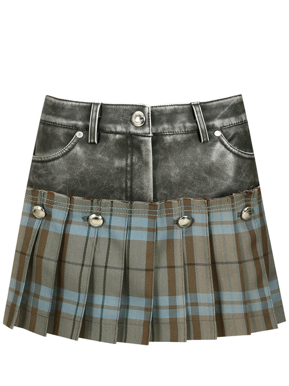 Faux-Leather Skort