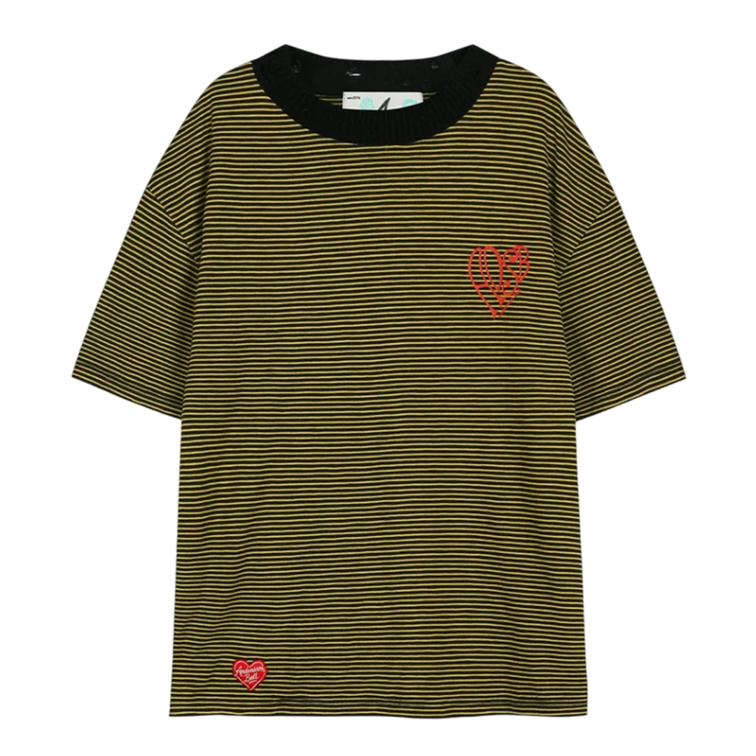 Essential Heart Logo Stripe Tee